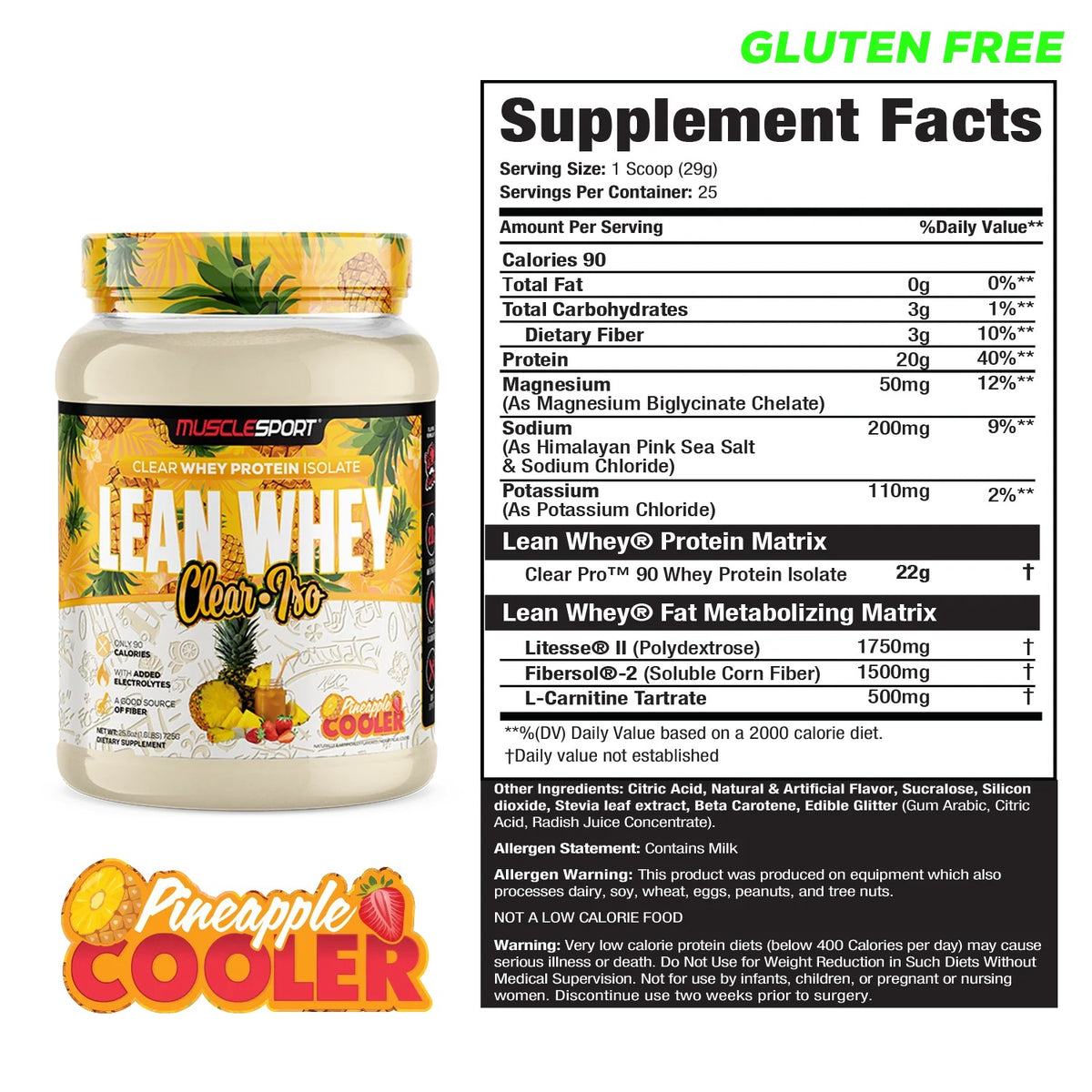 Lean Whey Clear Iso - Clear Whey Protein Isolate - 25 Servings