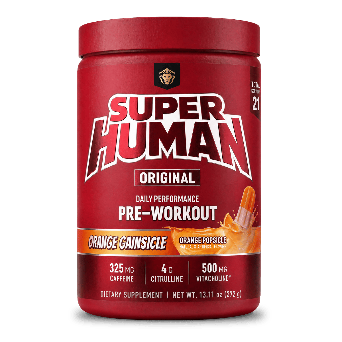SUPERHUMAN® Original Orange Gainsicle (Orange Popsicle) - Alpha Lion