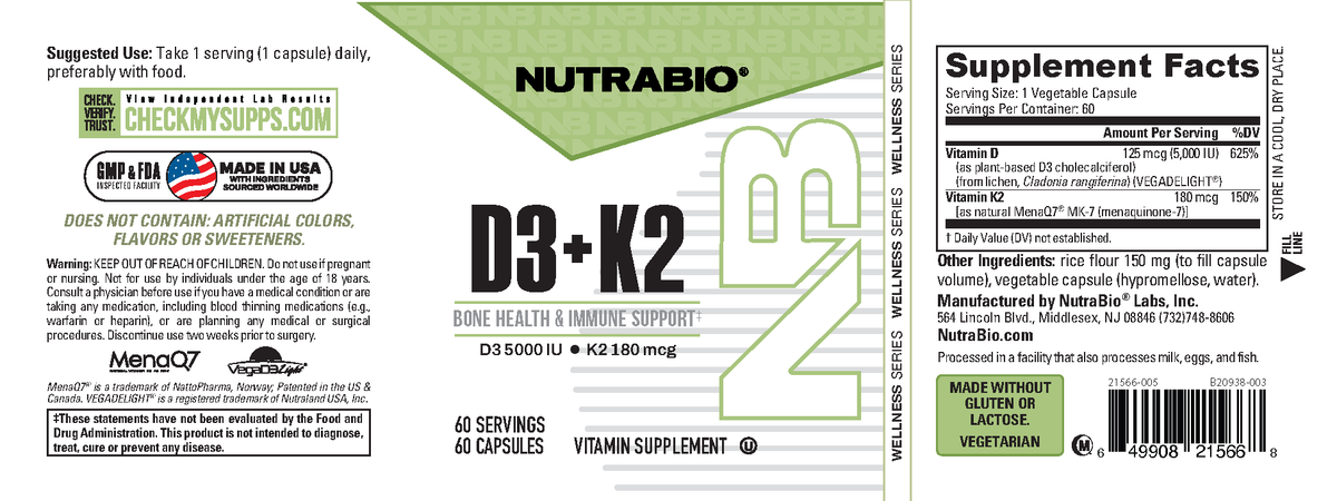 Vitamin D3 K2 (5000 IU D3, 180 MCG K2) - Image 3