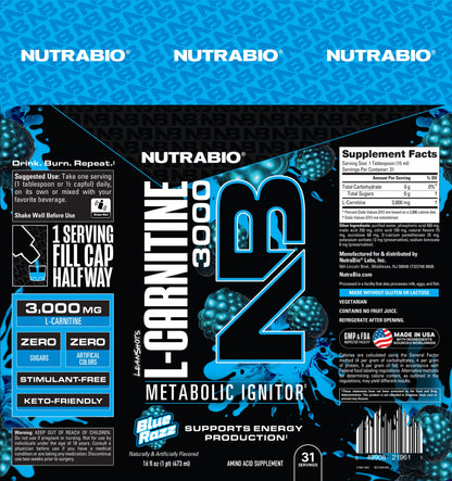 NutraBio LeanShots Blue Razz Label
