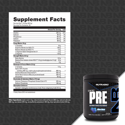 Pre Workout Stim Free Supplement Facts Panel