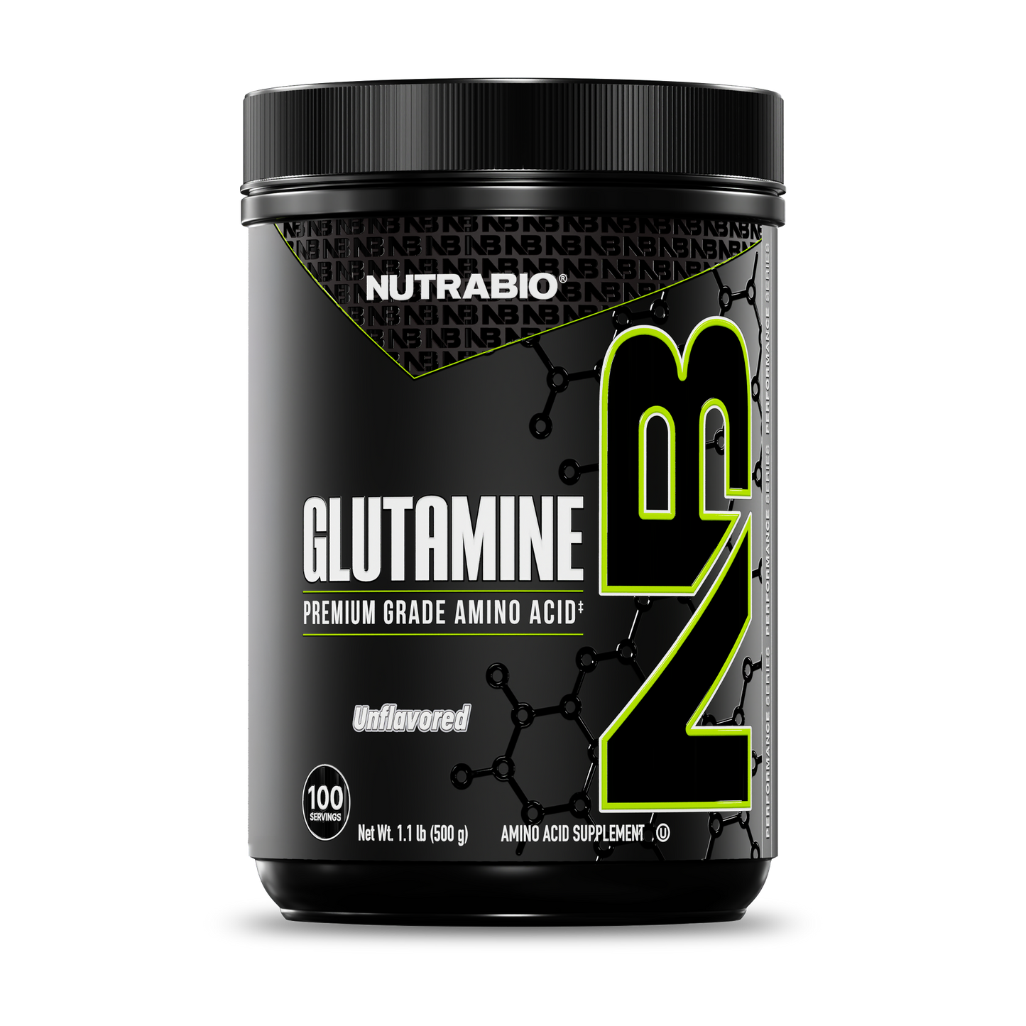 NutraBio L-Glutamine Powder 100 Servings