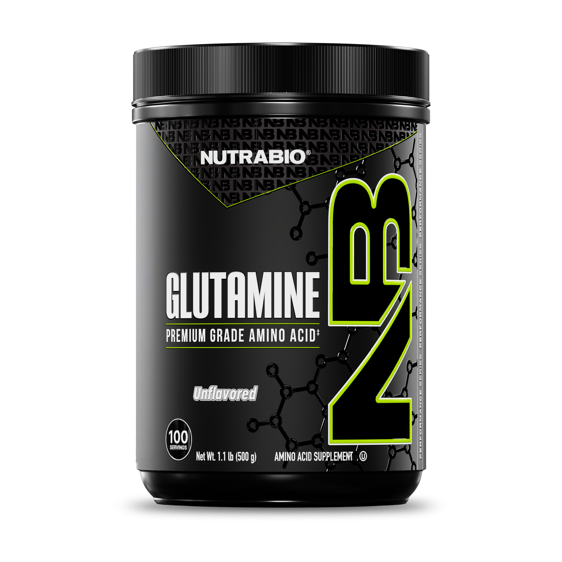 NutraBio L-Glutamine Powder 100 Servings