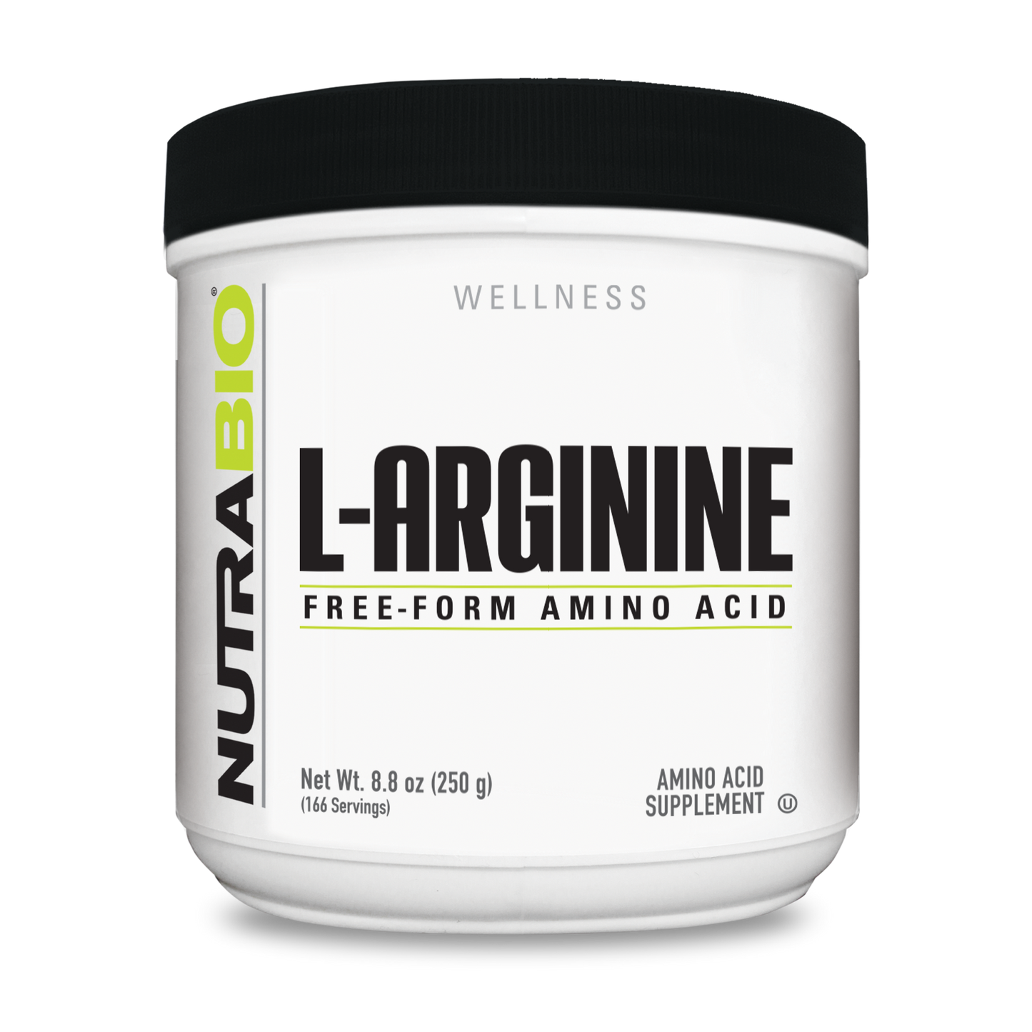 NutraBio L-Arginine Free-Form Amino Acid Powder 166 Servings