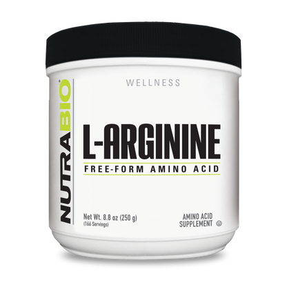 NutraBio L-Arginine Free-Form Amino Acid Powder 166 Servings
