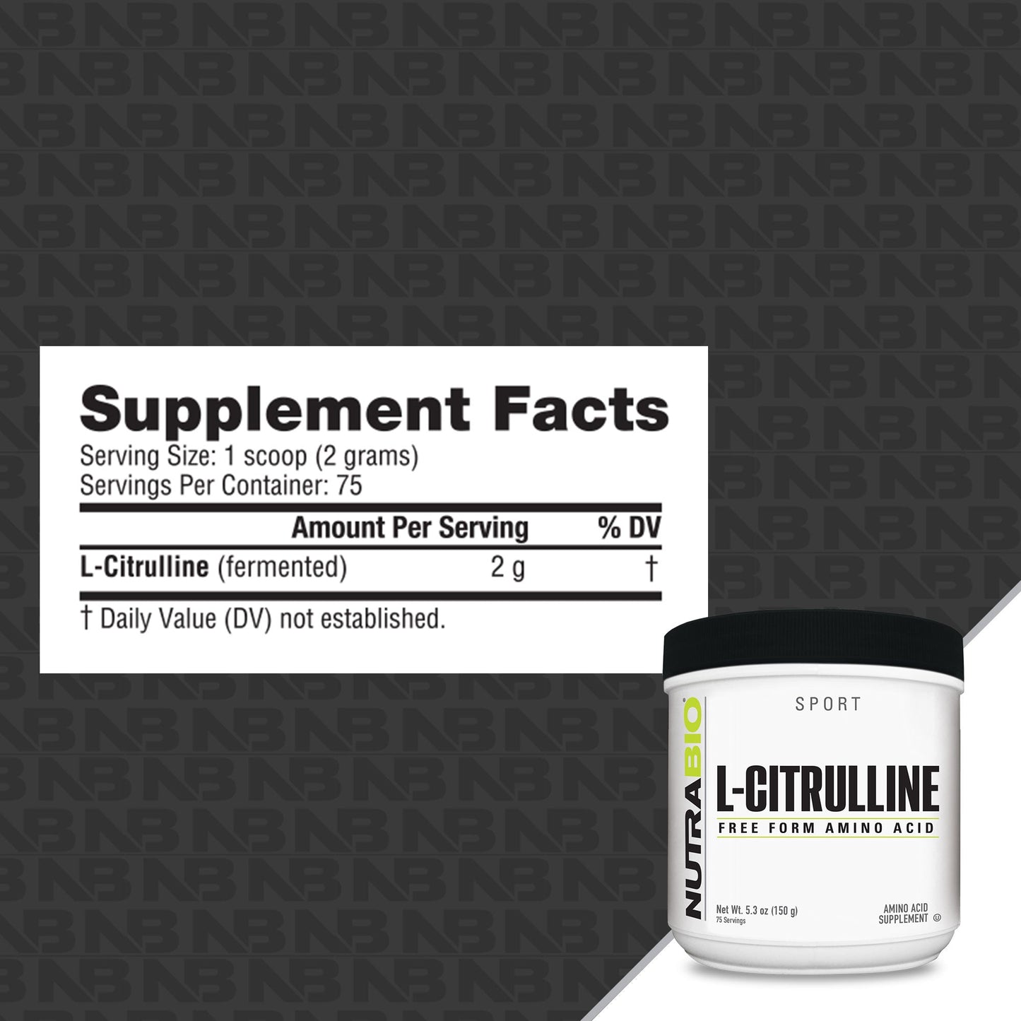 NutraBio L-Citrulline Powder 150 Grams