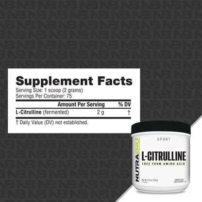 NutraBio L-Citrulline Powder 150 Grams