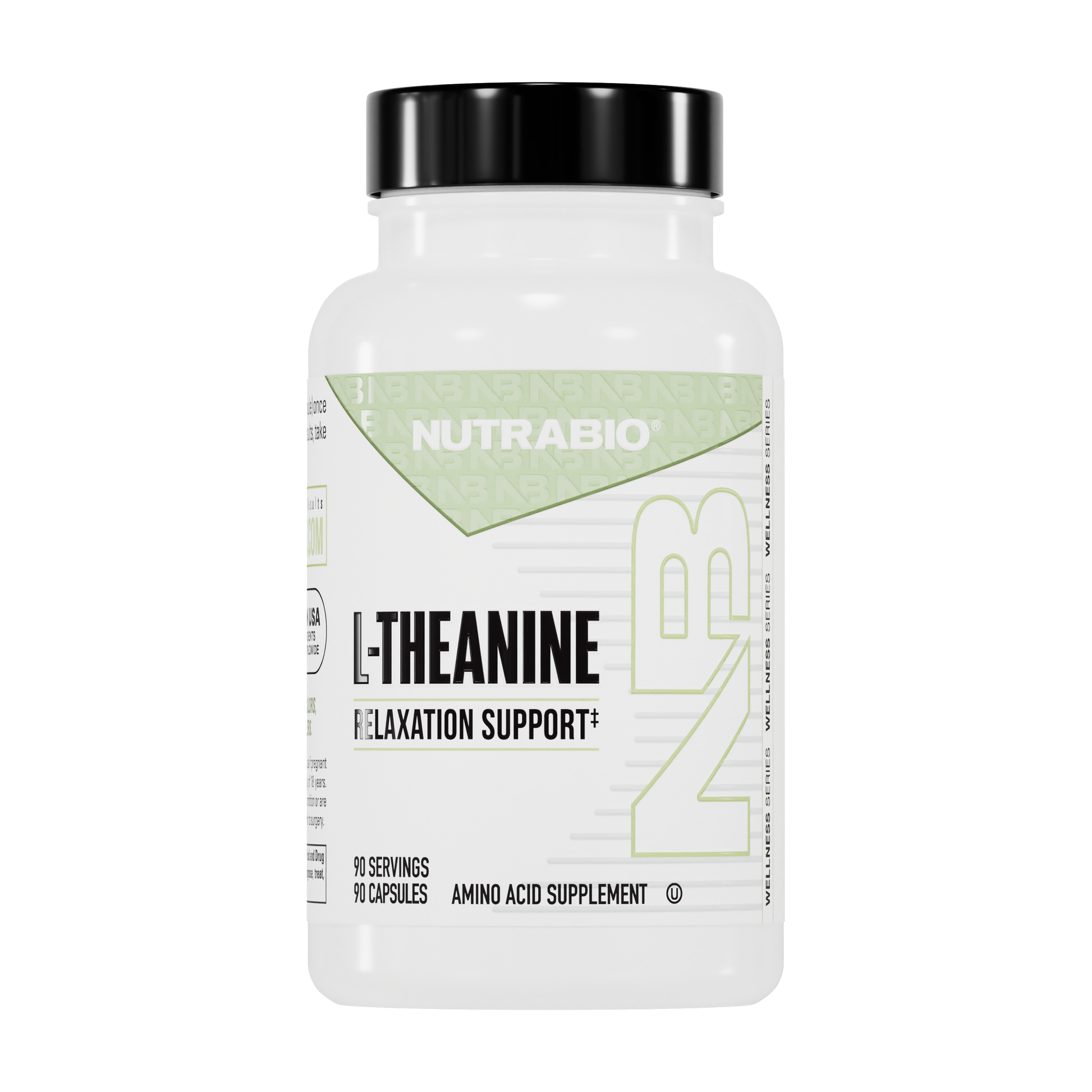 NutraBio L-Theanine 200mg Capsules 90 Servings
