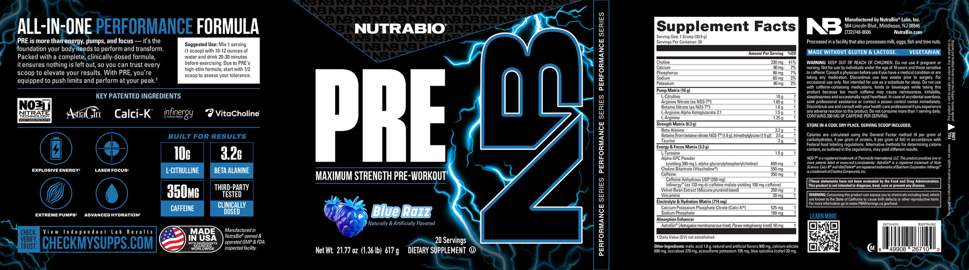 Pre Workout Label