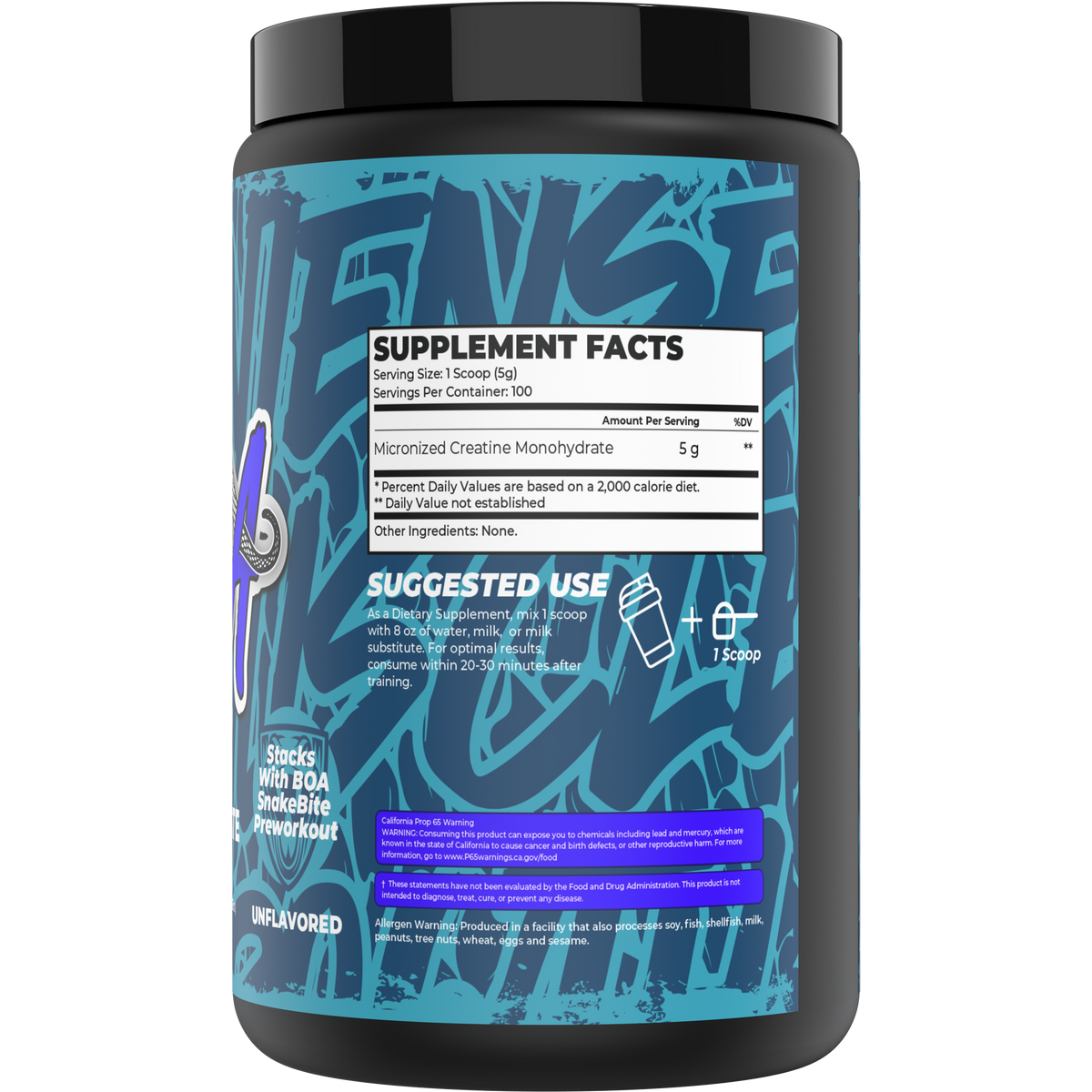 BOA CREATINE MONOHYDRATE - UNFLAVOURED - Image 2