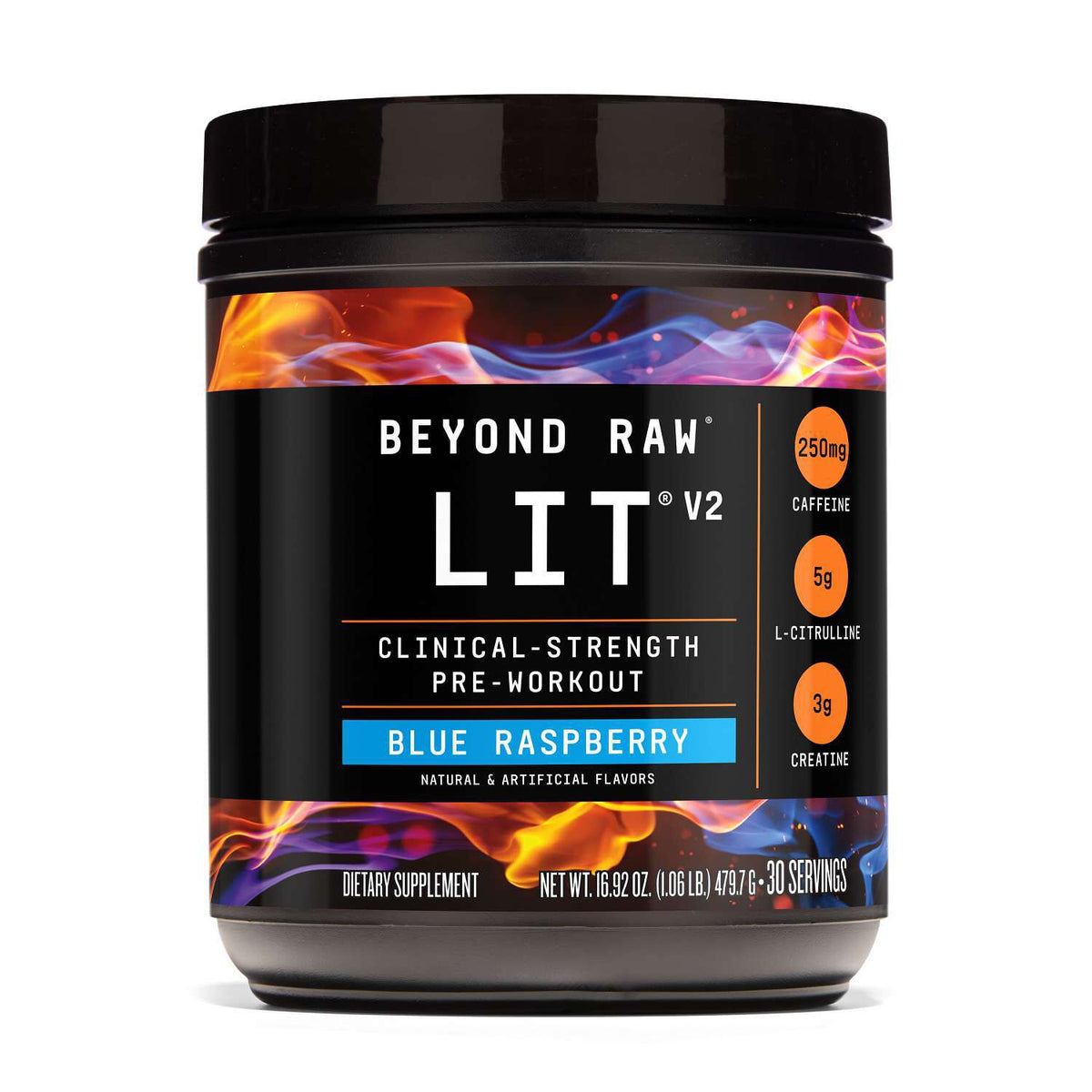 Beyond Raw LIT V2 Pre-Workout - Blue Raspberry (30 Servings)