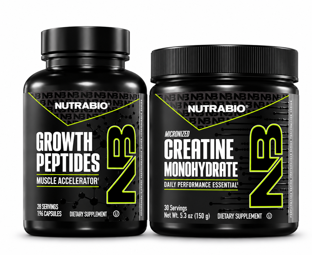 NutraBio Growth Peptides + FREE Creatine
