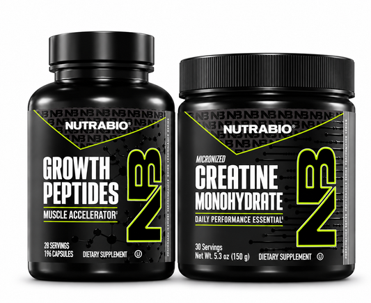 NutraBio Growth Peptides + FREE Creatine