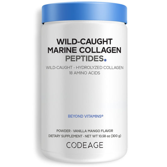 Wild Caught Marine Collagen Peptides Powder Vanilla Mango.