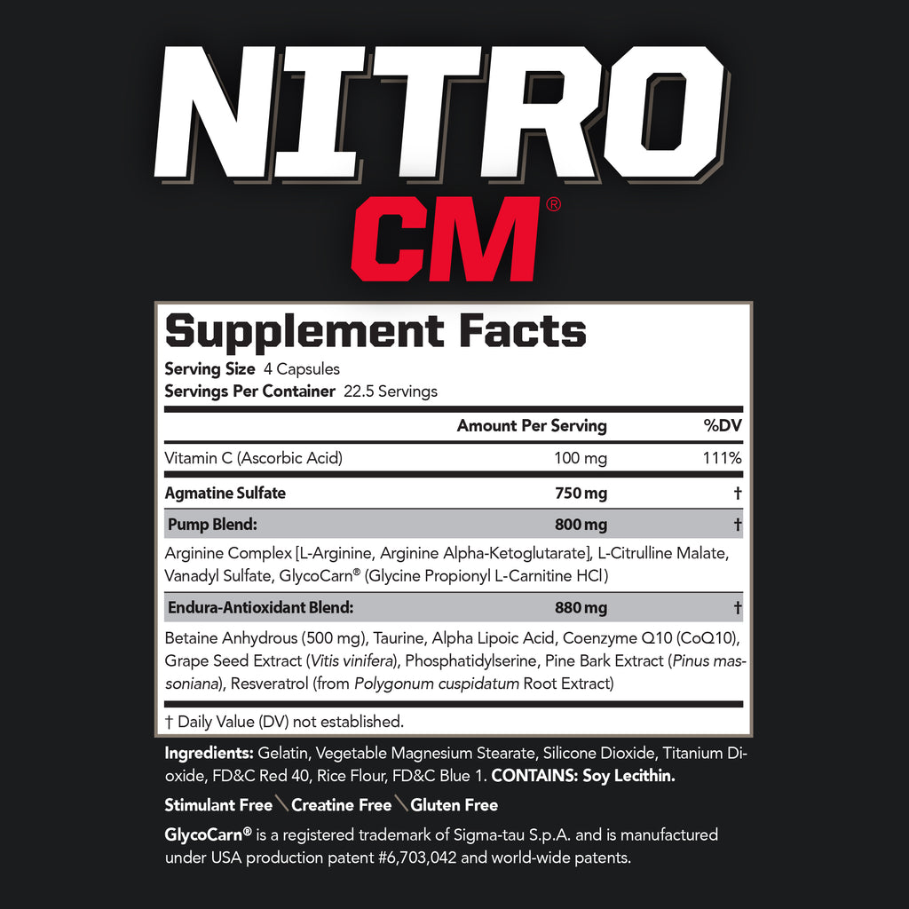 Nitro CM® Agmatine Pre-Workout Supplement