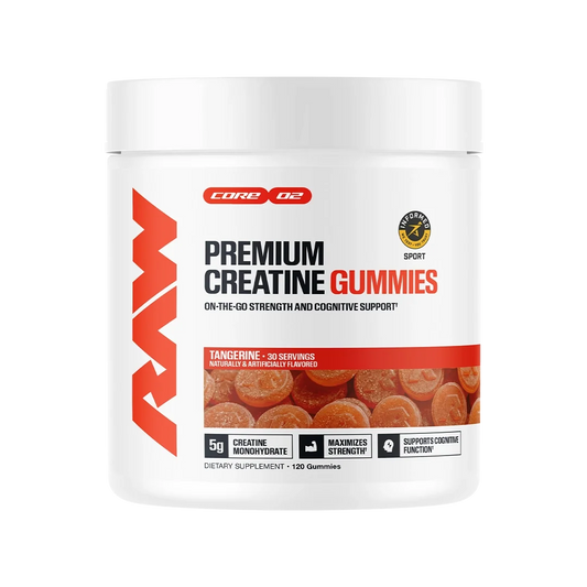 Creatine Monohydrate Gummies for muscle growth and strength, bottle front view. Image 1 of 6.