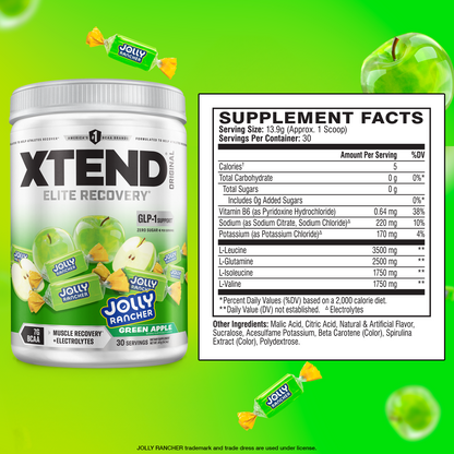 XTEND Original Green Apple JOLLY RANCHER supplement facts