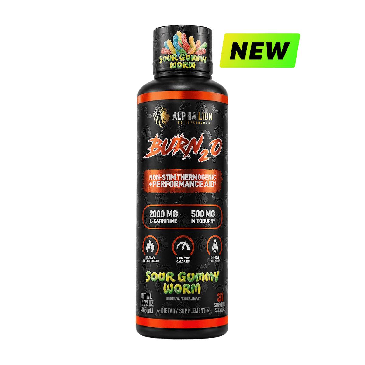 BURN2O Sour Gummy Worm (Sour Gummy Worm) - Alpha Lion