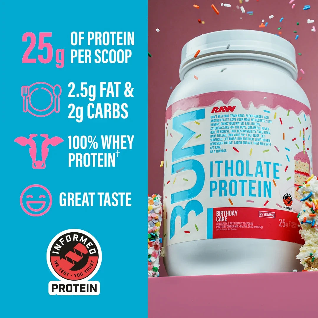 BUM Isolate Protein Powder for muscle growth, 2lb tub, chocolate flavor. Image 62 of 80.
