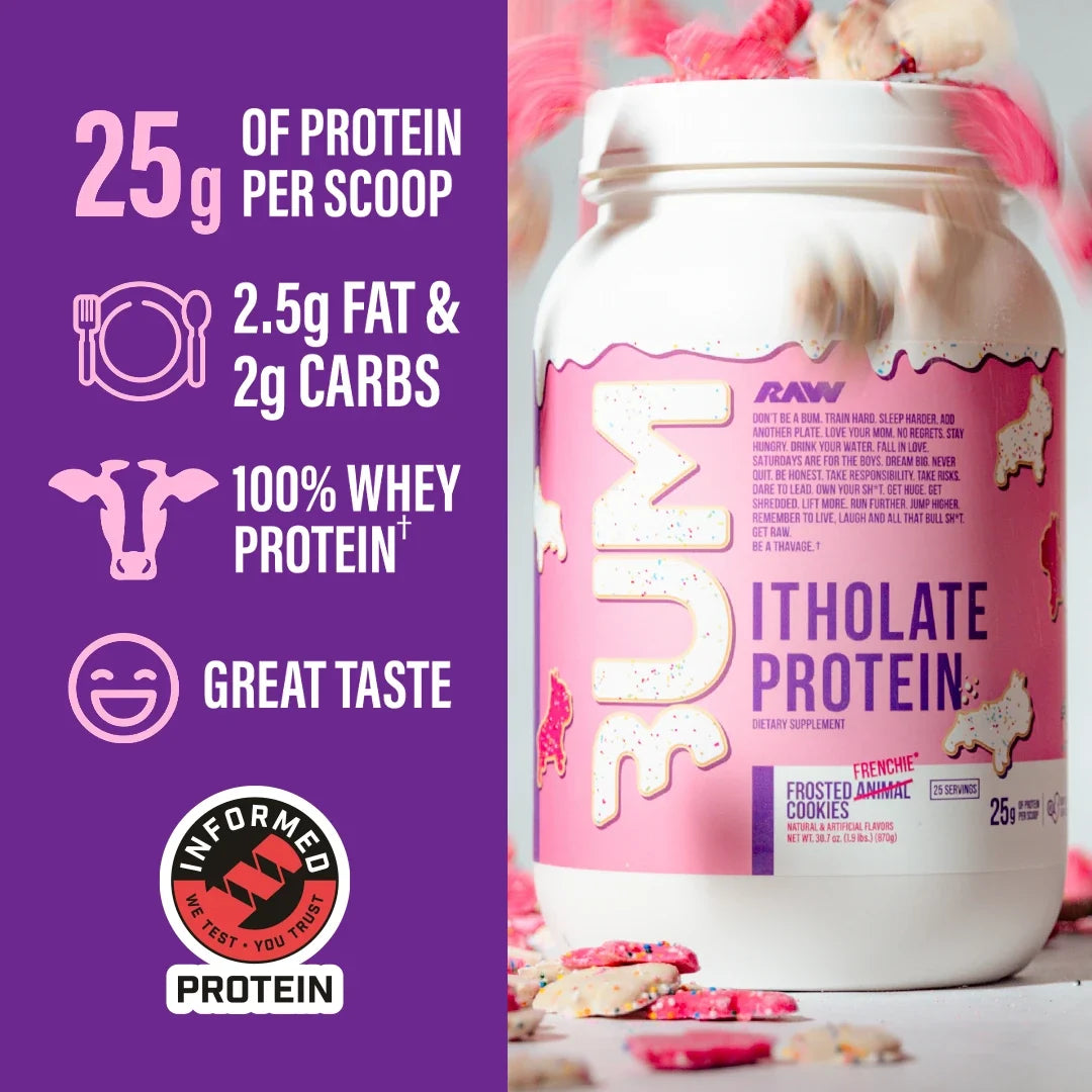 BUM Isolate Protein Powder for muscle growth & recovery. High-quality supplement, 67 of 80.