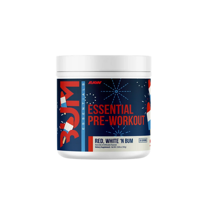Pre-workout powder for energy & focus. Fourth image showing product benefits.