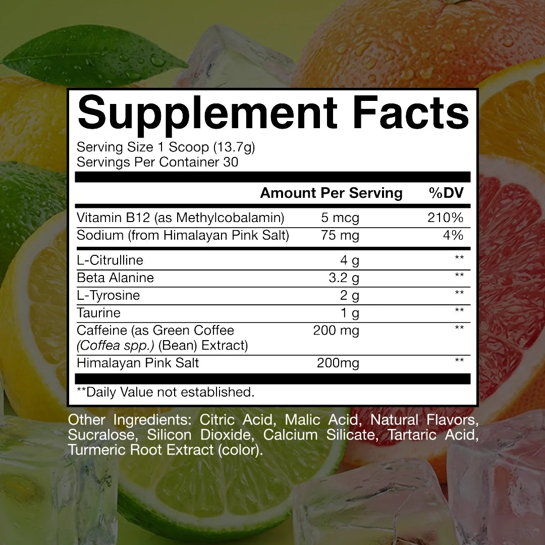 Pre-Workout Powder, Energy & Focus Supplement. Image 38 of 43. Boost stamina, improve concentration.