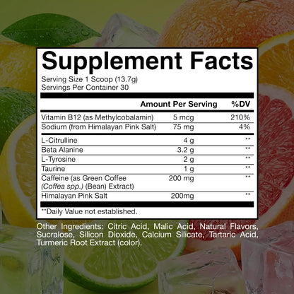 Pre-Workout Powder, Energy & Focus Supplement. Image 38 of 43. Boost stamina, improve concentration.