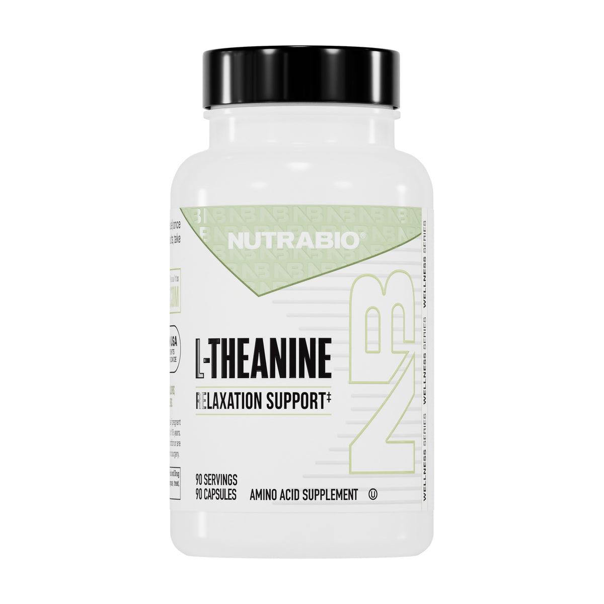 NutraBio L-Theanine 200mg Capsules 90 Servings