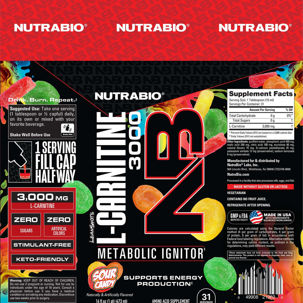 LeanShots Liquid L-Carnitine Shot (3000mg)
