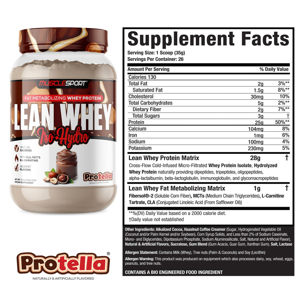 Lean Whey® Iso Hydro Protein 2lb - Standard