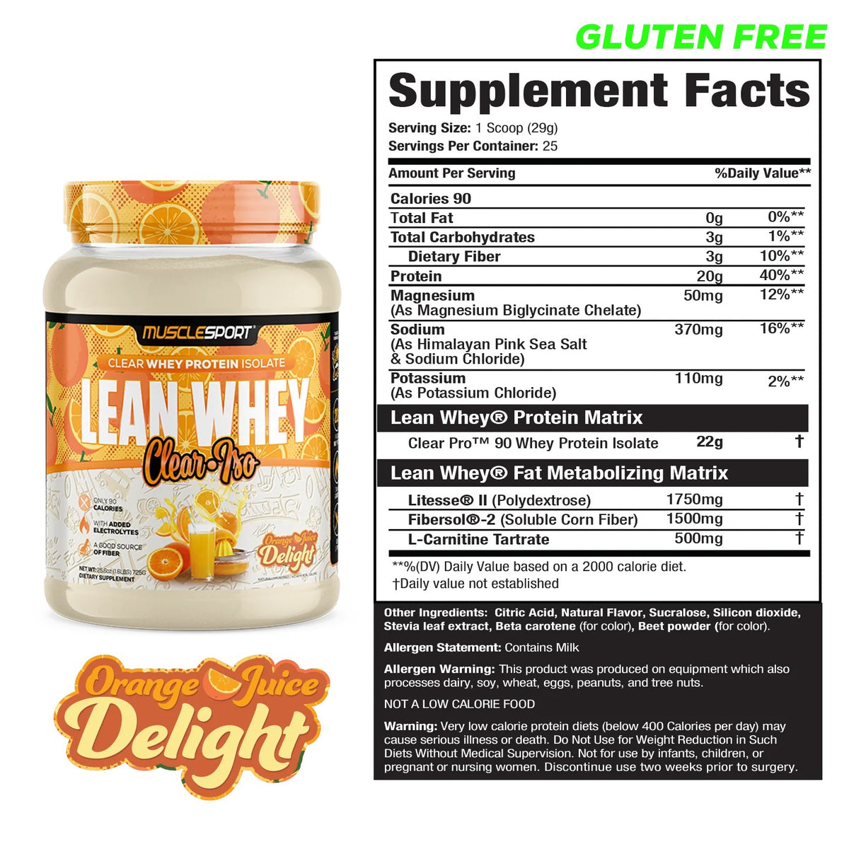 Lean Whey Clear Iso - Clear Whey Protein Isolate - 25 Servings