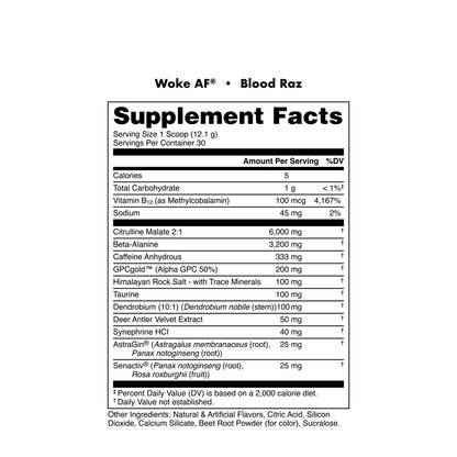Woke AF - High Stimulant Pre-Workout