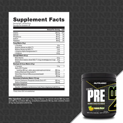 PRE Workout Stim Free