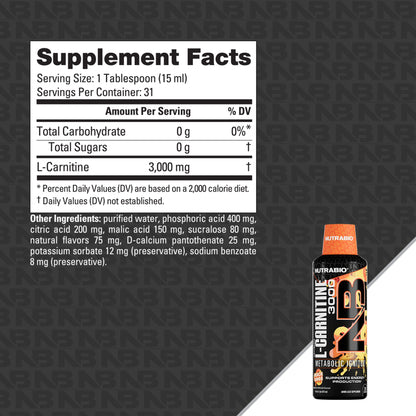 LeanShots Liquid L-Carnitine Shot (3000mg)