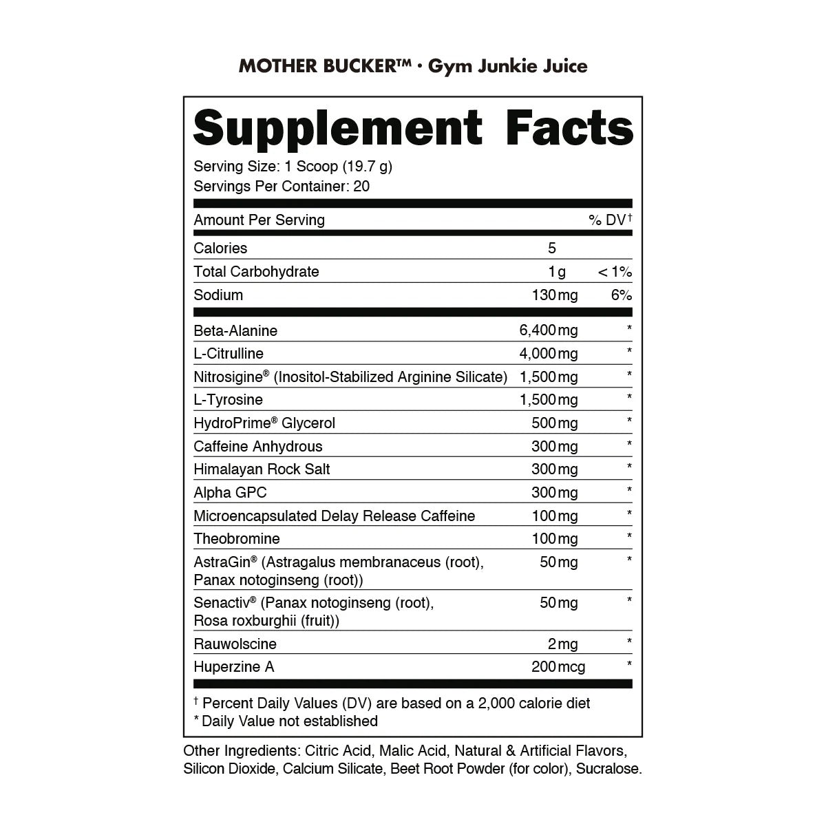 Mother Bucker Pre-Workout