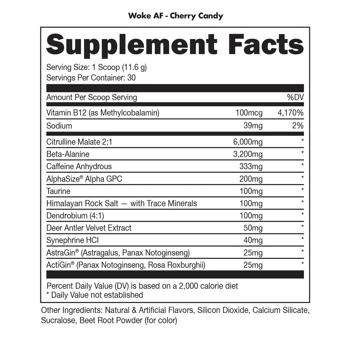 Woke AF - High Stimulant Pre-Workout
