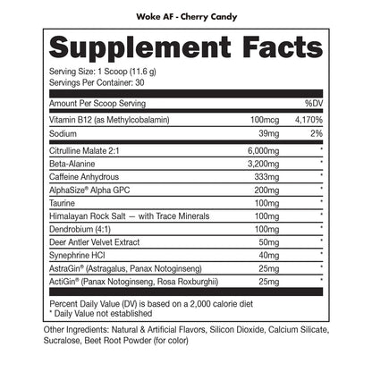 Woke AF - High Stimulant Pre-Workout