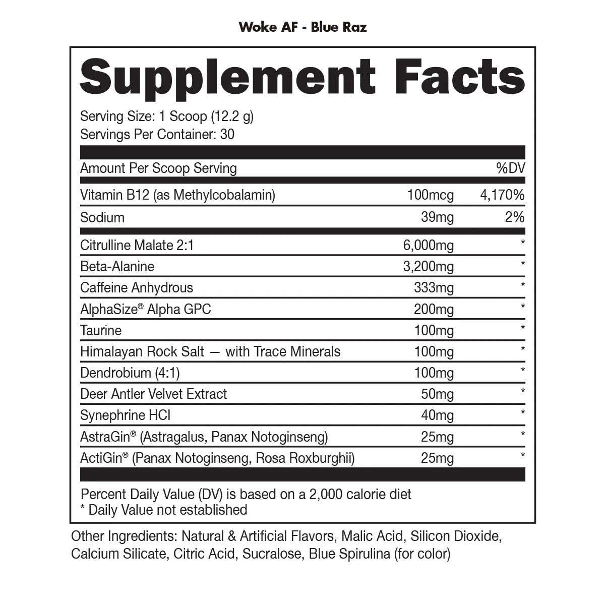 Woke AF - High Stimulant Pre-Workout