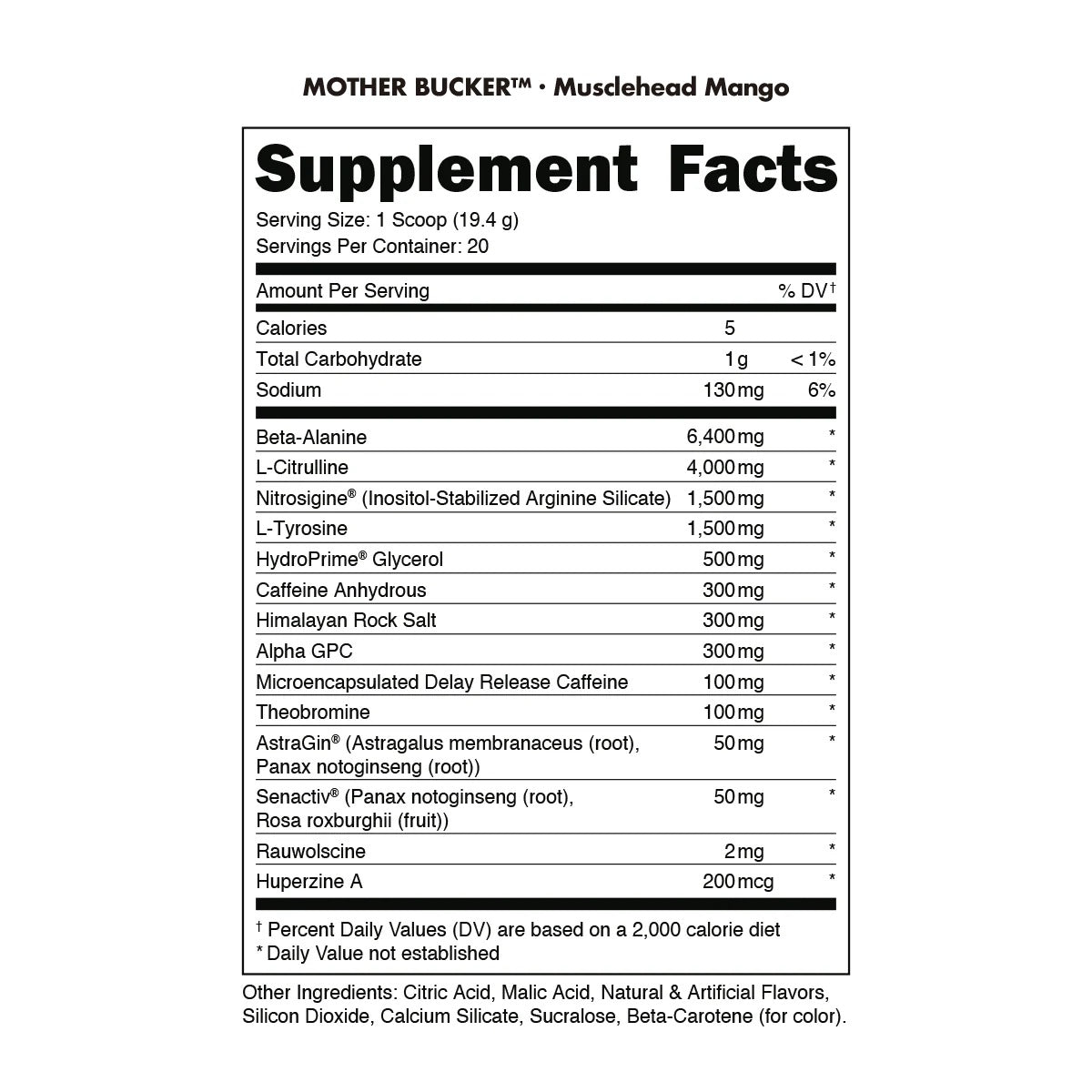 Mother Bucker Pre-Workout
