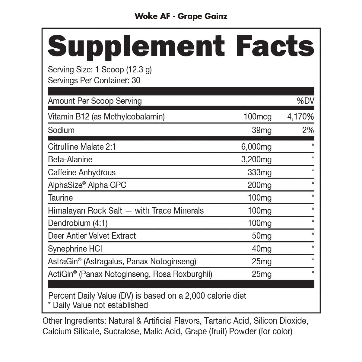 Woke AF - High Stimulant Pre-Workout