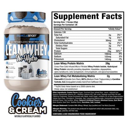 Lean Whey® Iso Hydro Protein 2lb - Standard
