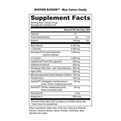 Mother Bucker Pre-Workout