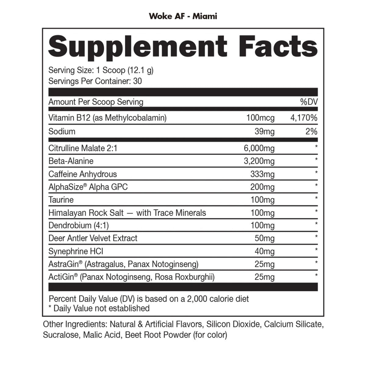 Woke AF - High Stimulant Pre-Workout