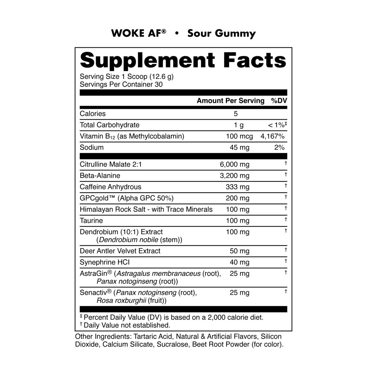 Woke AF - High Stimulant Pre-Workout