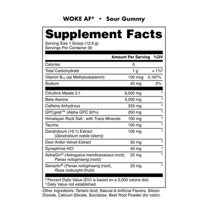 Woke AF - High Stimulant Pre-Workout