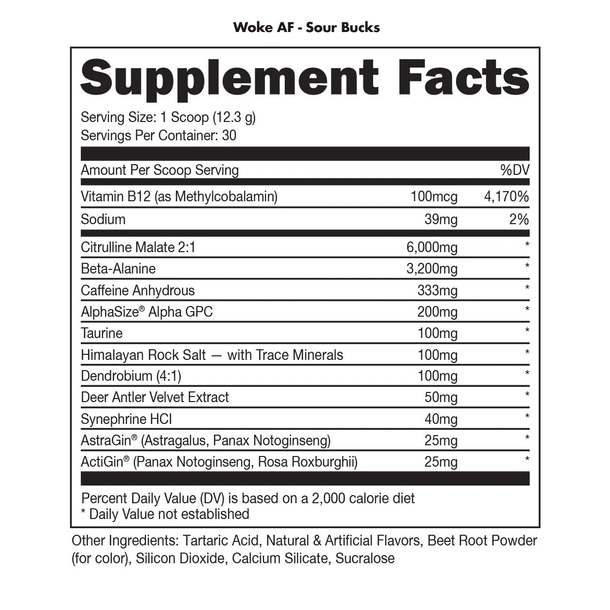 Woke AF - High Stimulant Pre-Workout