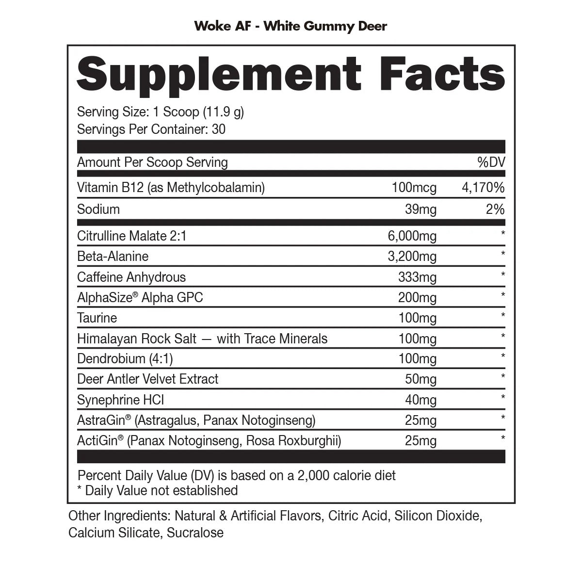 Woke AF - High Stimulant Pre-Workout