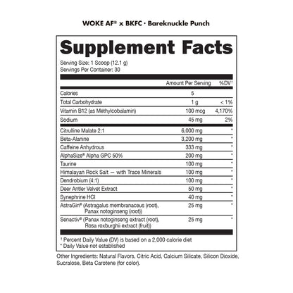 Woke AF - High Stimulant Pre-Workout