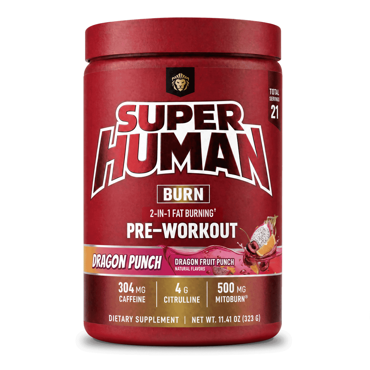SUPERHUMAN® Burn Dragon Punch (Dragon Fruit Punch) - Alpha Lion