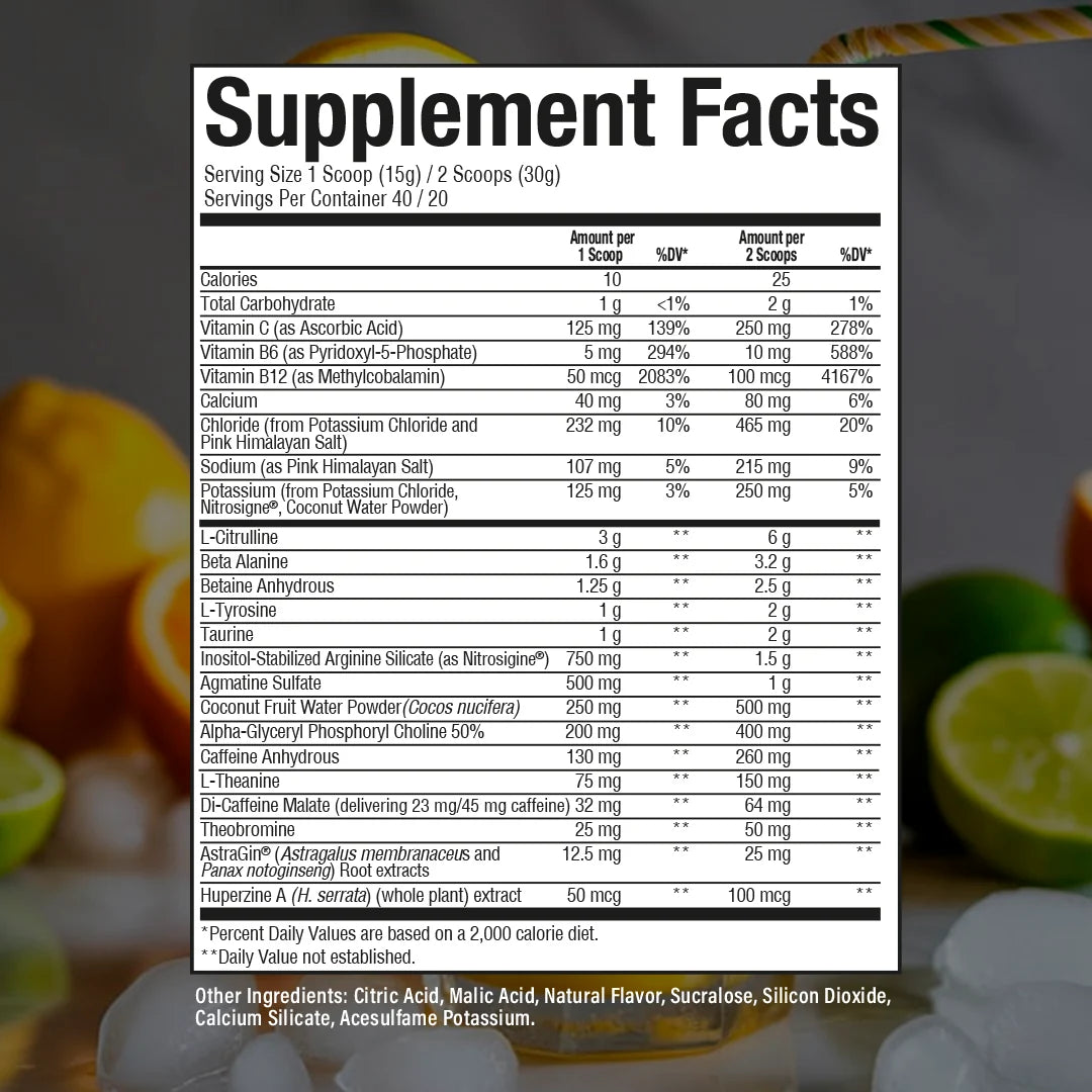 Thavage Pre-Workout Supplement (20/35) - Boost focus, energy & muscle pump for intense workouts.
